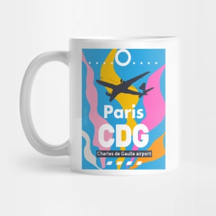 CDG Charles de Gaulle Paris Airport Mug